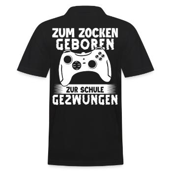 Jeux vidéo Pc Gamer Zocker Zocken - Polo Homme - noir - Dos - Kai (181cm)