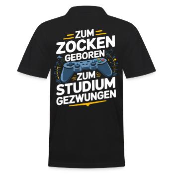 Jeux vidéo Pc Gamer Zocker Zocken - Polo Homme - noir - Dos - Kai (181cm)