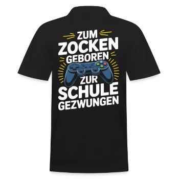 Jeux vidéo Pc Gamer Zocker Zocken - Polo Homme - noir - Dos - Kai (181cm)