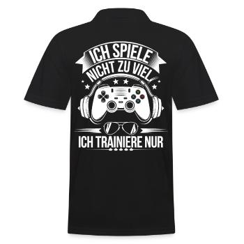 Jeux vidéo Pc Gamer Zocker Zocken - Polo Homme - noir - Dos - Kai (181cm)