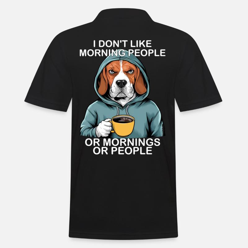 Lustiger Beagle - Männer Poloshirt - Schwarz