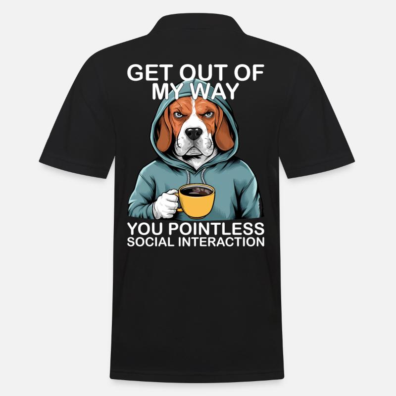 Lustiger Beagle - Männer Poloshirt - Schwarz