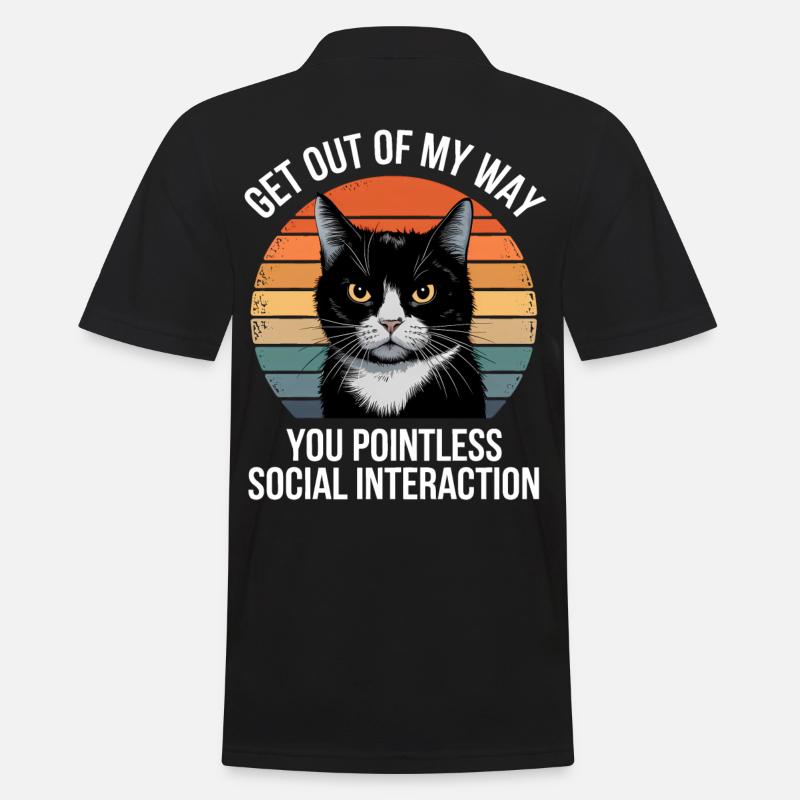 Drôle de chat noir - Polo Homme - noir