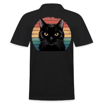 Chat noir - Polo Homme - noir - Dos - Kai (181cm)