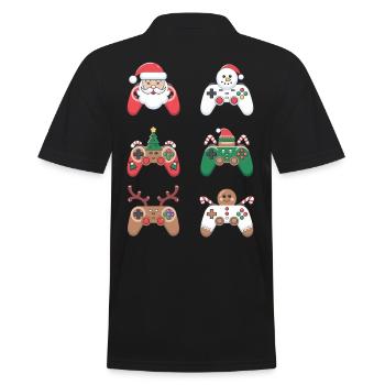 Gamer Weihanchten Gaming Weihnachten Zocken Zocker - Männer Poloshirt - Schwarz - Hinten - Kai (181cm)