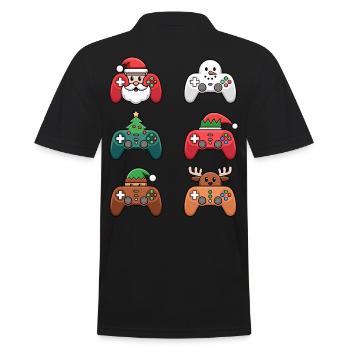 Gamer Weihanchten Gaming Weihnachten Zocken Zocker - Männer Poloshirt - Schwarz - Hinten - Kai (181cm)