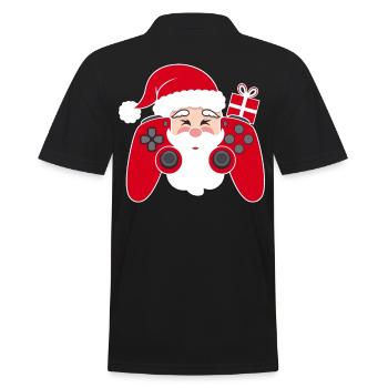 Gamer Weihanchten Gaming Weihnachten Zocken Zocker - Männer Poloshirt - Schwarz - Hinten - Kai (181cm)