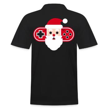Gamer Weihanchten Gaming Weihnachten Zocken Zocker - Männer Poloshirt - Schwarz - Hinten - Kai (181cm)