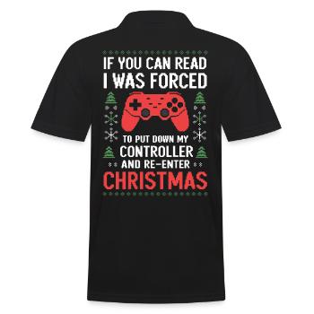 Gamer Weihanchten Gaming Weihnachten Zocken Zocker - Männer Poloshirt - Schwarz - Hinten - Kai (181cm)