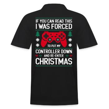 Gamer Weihanchten Gaming Weihnachten Zocken Zocker - Männer Poloshirt - Schwarz - Hinten - Kai (181cm)