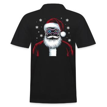 Gamer Weihanchten Gaming Weihnachten Zocken Zocker - Männer Poloshirt - Schwarz - Hinten - Kai (181cm)