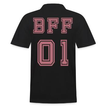 BFF 01 Meilleurs amis pour toujours Meilleur ami - Polo Homme - noir - Dos - Kai (181cm)