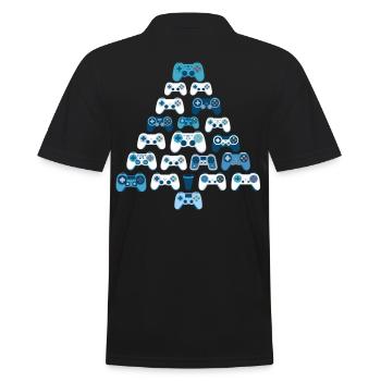 Gamer Weihnachten Gaming Zocken Zocker - Männer Poloshirt - Schwarz - Hinten - Kai (181cm)