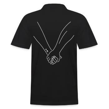 Santé mentale Dépression Point-virgule - Polo Homme - noir - Dos - Kai (181cm)