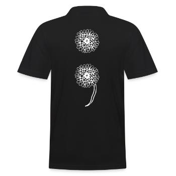 Mental Health Depression Semicolon - Men's Polo Shirt - black - Back - Kai (181cm)
