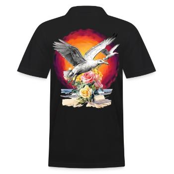 Seagull Seagull Anniversaire Salutations d’anniversaire Marin - Polo Homme - noir - Dos - Kai (181cm)