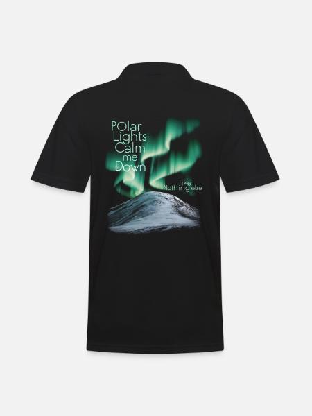 Les aurores polaires me calment comme rien d’autre - Polo Homme - noir