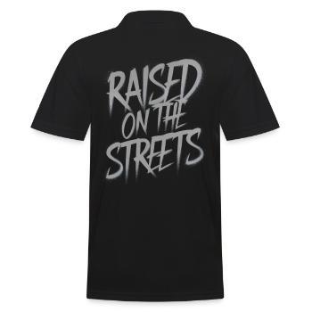 Raised on the streets - Men's Polo Shirt - black - Back - Kai (181cm)