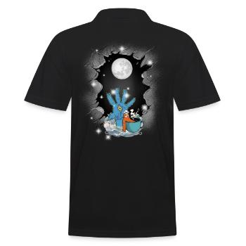 Halloween Fantasy lustig gruselig spaßig - Männer Poloshirt - Schwarz - Hinten - Kai (181cm)