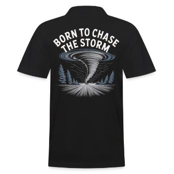 Storm Chaser Costume Storm Chaser - Men's Polo Shirt - black - Back - Kai (181cm)