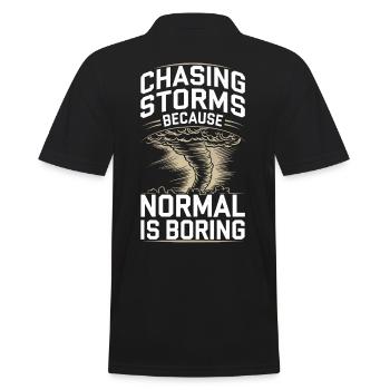 Storm Chaser Costume Storm Chaser - Men's Polo Shirt - black - Back - Kai (181cm)
