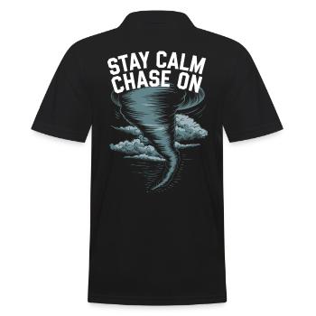 Storm Chaser Costume Storm Chaser - Men's Polo Shirt - black - Back - Kai (181cm)