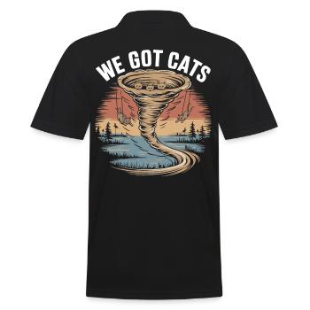 Storm Chaser Costume Storm Chaser - Men's Polo Shirt - black - Back - Kai (181cm)