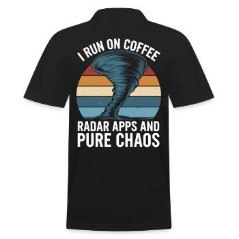 Storm Chaser Costume Storm Chaser - Men's Polo Shirt - black - Back - Kai (181cm)