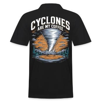 Storm Chaser Costume Storm Chaser - Men's Polo Shirt - black - Back - Kai (181cm)