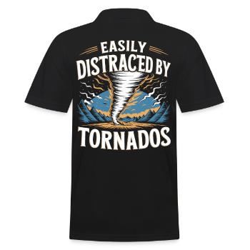 Storm Chaser Costume Storm Chaser - Men's Polo Shirt - black - Back - Kai (181cm)