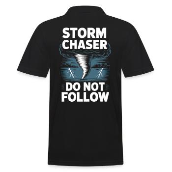 Storm Chaser Costume Storm Chaser - Men's Polo Shirt - black - Back - Kai (181cm)