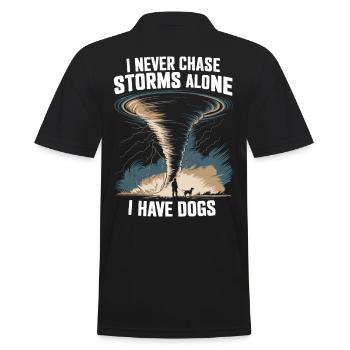 Storm Chaser Costume Storm Chaser - Men's Polo Shirt - black - Back - Kai (181cm)