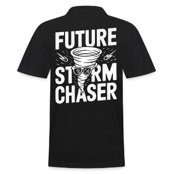 Storm Chaser Costume Storm Chaser - Men's Polo Shirt - black - Back - Kai (181cm)