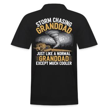 Storm Chaser Costume Storm Chaser - Men's Polo Shirt - black - Back - Kai (181cm)