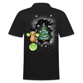 Winter Erdnuss Kohl König Gemüse Xmas Vegetarisch - Männer Poloshirt - Schwarz - Hinten - Kai (181cm)