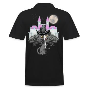 Chat de conte de fées Personnage de conte de fées Les chats évoquent - Polo Homme - noir - Dos - Kai (181cm)