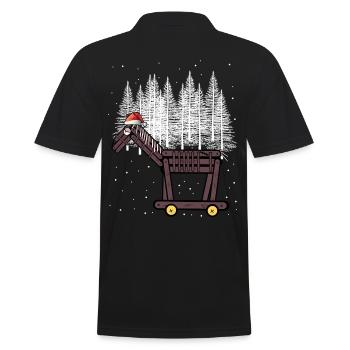 Père Noël Cheval Père Noël Enfants - Polo Homme - noir - Dos - Kai (181cm)