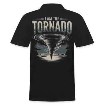 Storm Chaser Costume Storm Chaser - Men's Polo Shirt - black - Back - Kai (181cm)