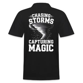 Storm Chaser Costume Storm Chaser - Men's Polo Shirt - black - Back - Kai (181cm)