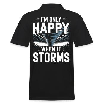 Storm Chaser Costume Storm Chaser - Men's Polo Shirt - black - Back - Kai (181cm)