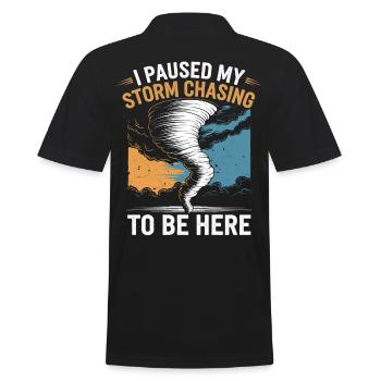 Storm Chaser Costume Storm Chaser - Men's Polo Shirt - black - Back - Kai (181cm)