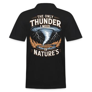Storm Chaser Costume Storm Chaser - Men's Polo Shirt - black - Back - Kai (181cm)