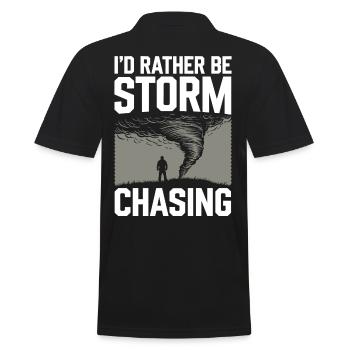 Storm Chaser Costume Storm Chaser - Men's Polo Shirt - black - Back - Kai (181cm)