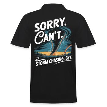 Storm Chaser Costume Storm Chaser - Men's Polo Shirt - black - Back - Kai (181cm)
