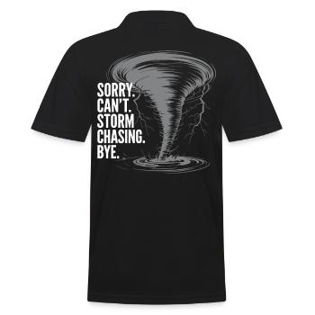 Storm Chaser Costume Storm Chaser - Men's Polo Shirt - black - Back - Kai (181cm)