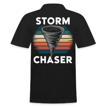 Storm Chaser Costume Storm Chaser - Men's Polo Shirt - black - Back - Kai (181cm)
