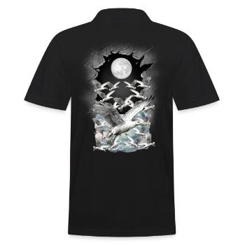 Seagulls Seagull Maritime - Men's Polo Shirt - black - Back - Kai (181cm)