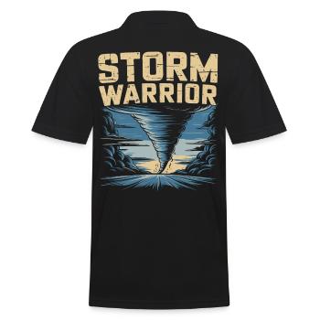 Storm Chaser Costume Storm Chaser - Men's Polo Shirt - black - Back - Kai (181cm)