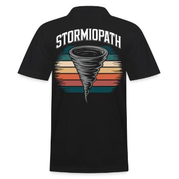 Storm Chaser Costume Storm Chaser - Men's Polo Shirt - black - Back - Kai (181cm)
