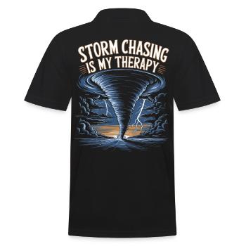 Storm Chaser Costume Storm Chaser - Men's Polo Shirt - black - Back - Kai (181cm)